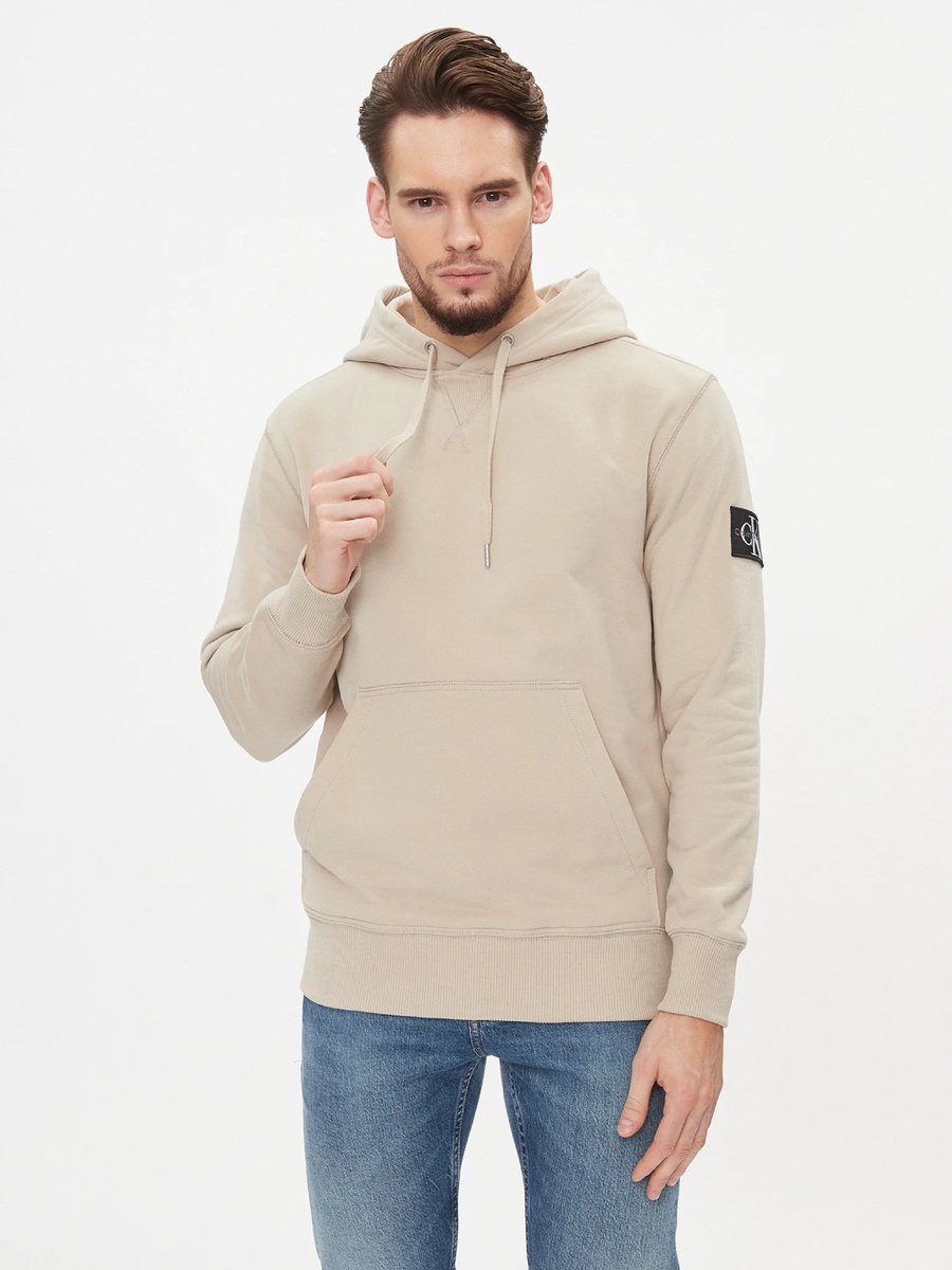 Calvin Klein pánská béžová mikina - L (PED)