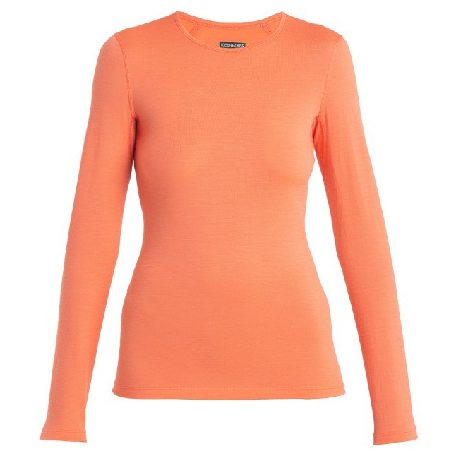 Dámské triko Icebreaker W's 200 Oasis LS Crewe Velikost: L / Barva: oranžová