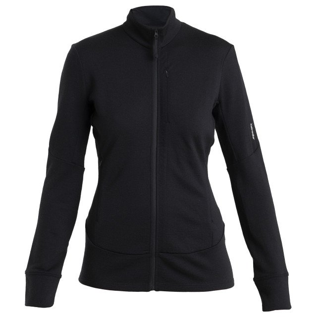 Dámská funkční mikina Icebreaker Women Merino 260 Quantum IV LS Zip Velikost: L / Barva: černá