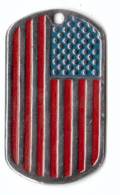 Identifikační známka s řetízkem státní vlajka USA Spojené státy americké ID Dog Tag