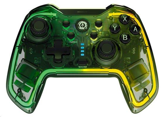 CANYON Bezdrátový gamepad GPW-02 RGB 5v1 (PS3, Nintendo Switch, iOS 13.0, Android, PC)