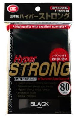 Obaly na karty KMC Standard Sleeves - Hyper Strong Black - 80 ks