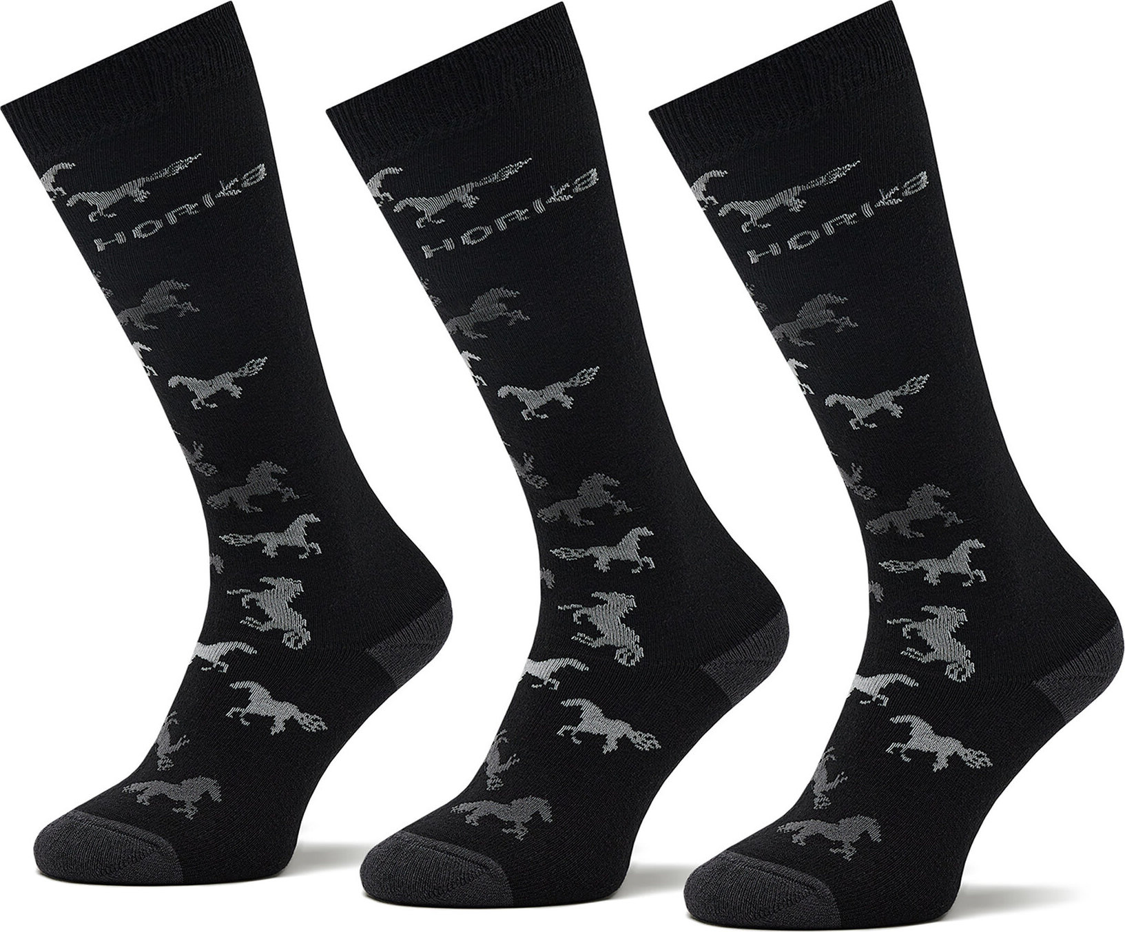 Klasické ponožky Unisex Horka Riding Socks 145450-0000-0203 H Black/Grey