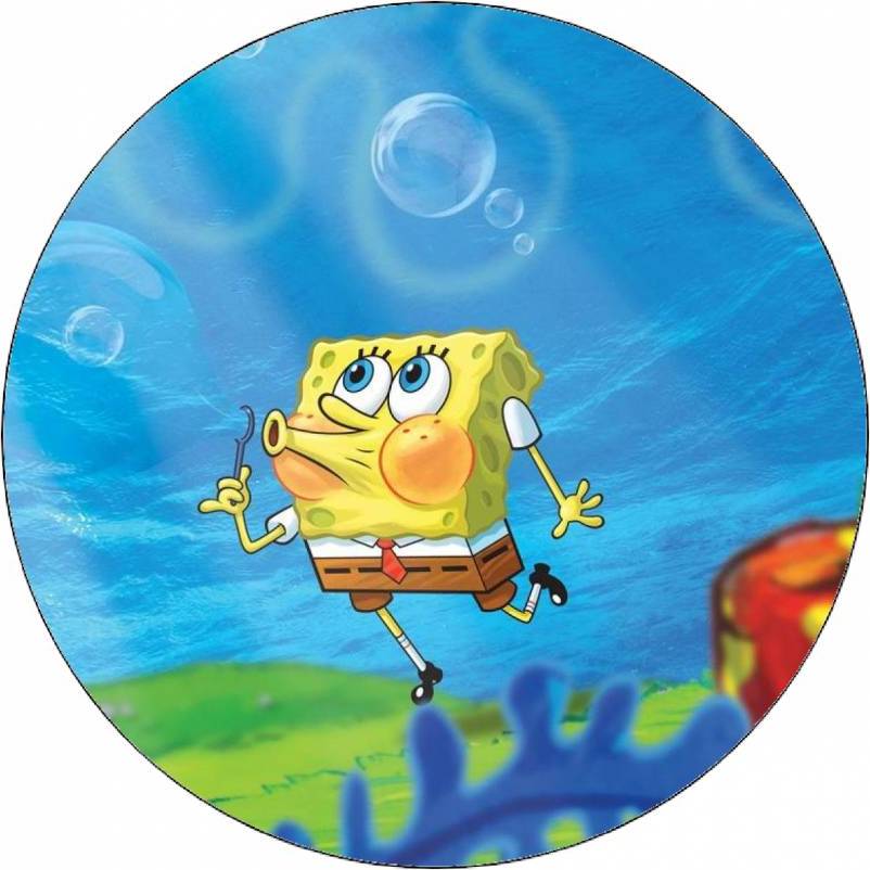 Jedlý papír Spongebob a bublifuk 19,5 cm - Pictu Hap