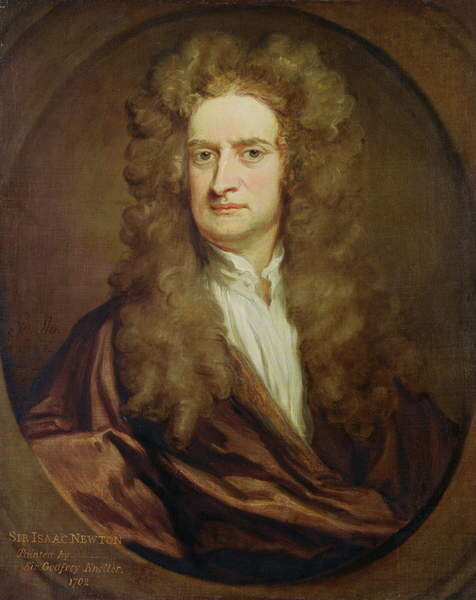 Kneller, Godfrey Umělecká fotografie Portrait of Isaac Newton, 1702, Kneller, Godfrey, (30 x 40 cm)