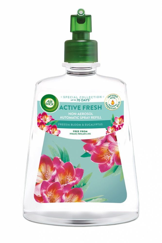 Air wick Active Fresh náplň na vodní bázi do automatického difuzéru - Kvetoucí frézie a eukalyptus 228 ml