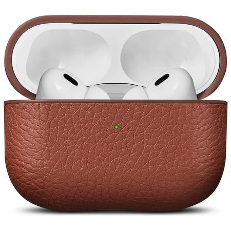 Woolnut Leather Case for AirPods Pro (2nd gen) Cognac