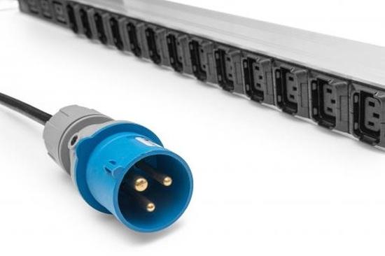 DIGITUS IT BASIC PDU, Vertikální, 16A, 24 x C13, 3 x C19 1fázový, 3m kabel, IEC309 16A vidlice, DN-95450