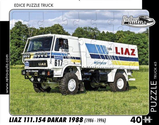 RETRO-AUTA Puzzle TRUCK č.45 Liaz 111.154 Dakar 1988 (1986 - 1996) 40 dílků