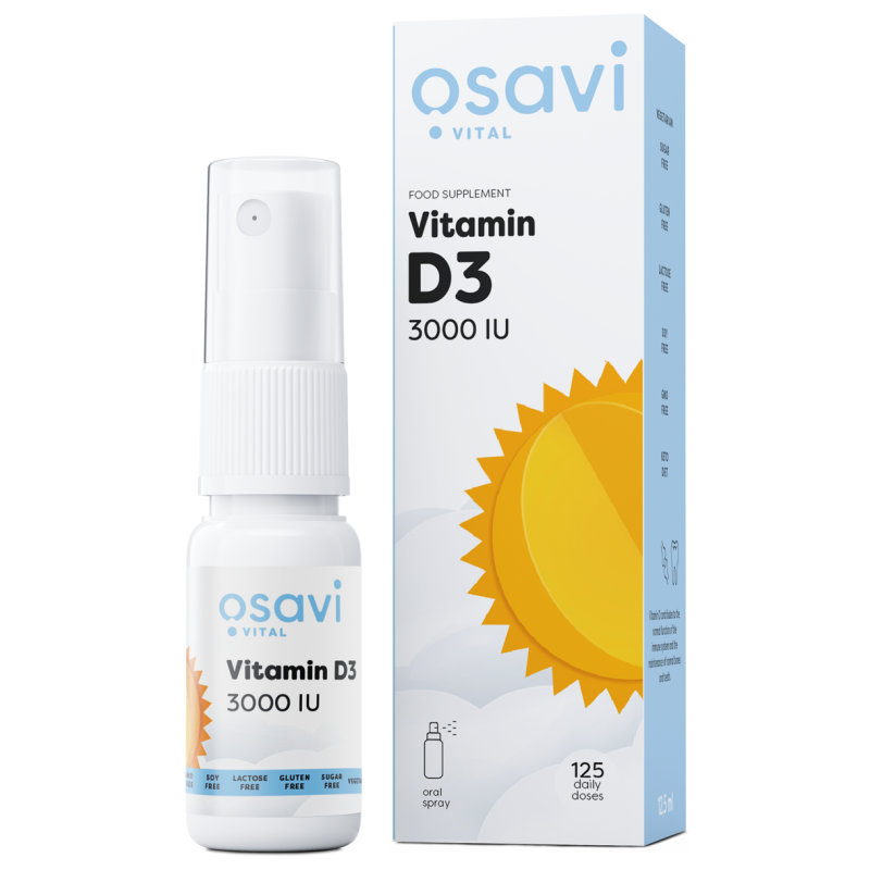 Osavi Vitamín D3 3000 IU, ústní sprej, 12,5 ml