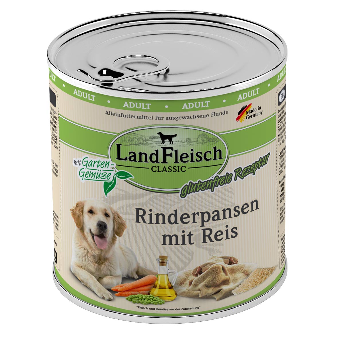 LandFleisch Dog Classic hovězí dršťky s rýží 6 × 800 g