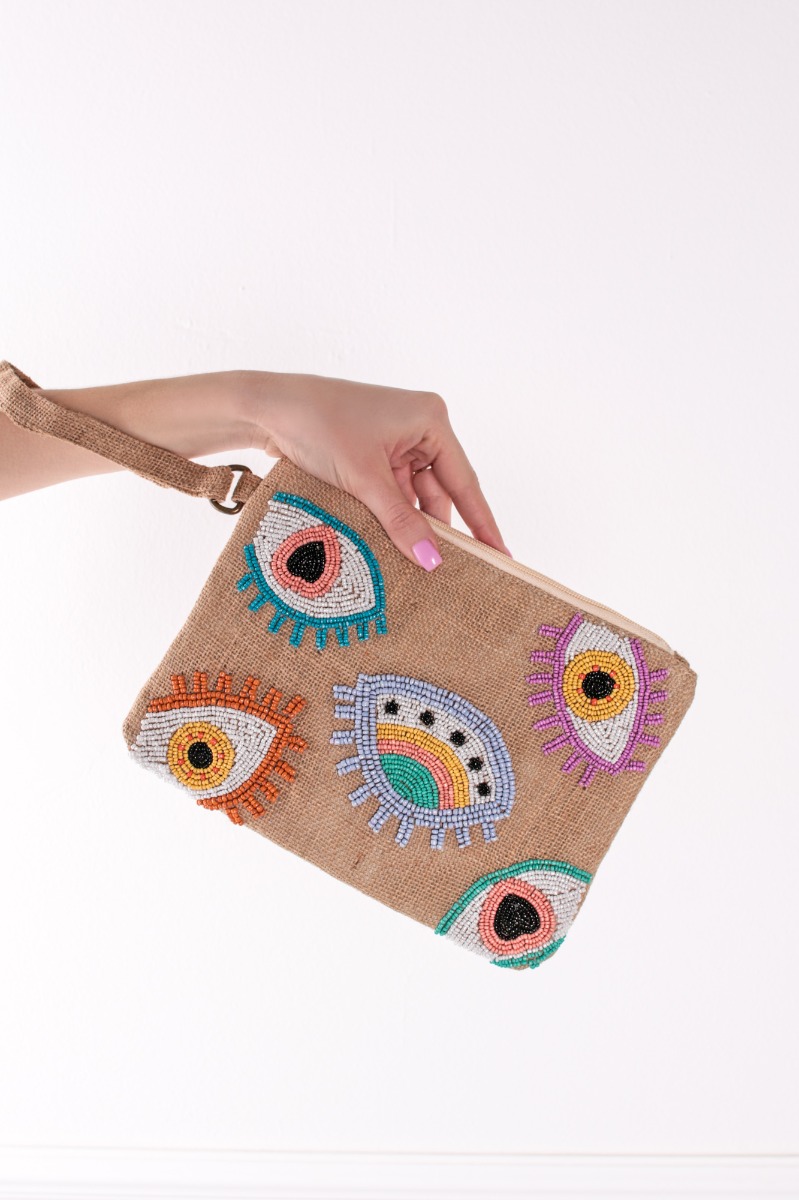 Vícebarevná vzorovaná listová kabelka Anny
