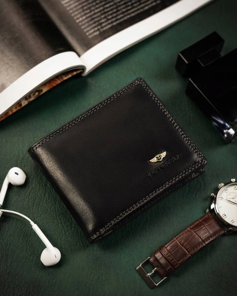 Peterson Pánská kožená peněženka Rockseeker černá One size