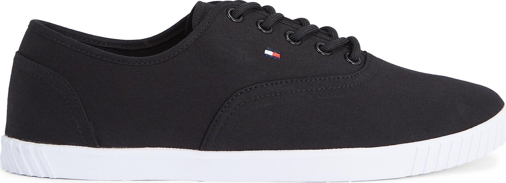 Tenisky Tommy Hilfiger Canvas Lace Up Sneaker FW0FW07805 Black BDS