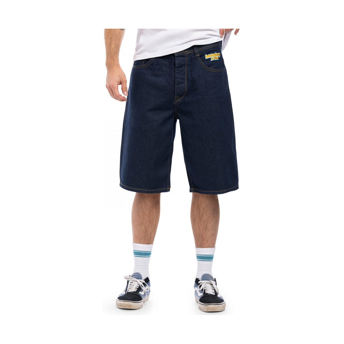Homeboy  X-tra baggy denim shorts  Modrá