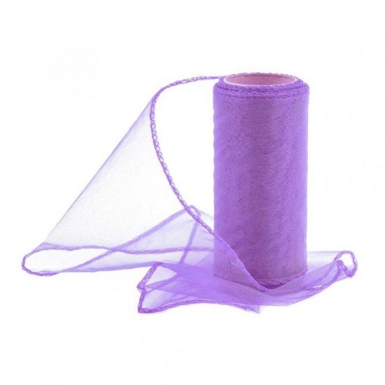 Paper Design Organza 12cm/9m obšitá - sv. fialová - 240043