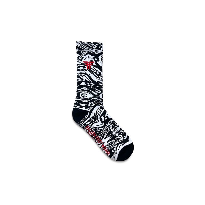 ponožky FALLEN - Trademark Sock Black White (BLACK-WHITE)