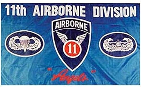 Vlajka 11. výsadková divize Arktičtí andělé (The 11th Airborne Division Arctic Angels) US ARMY 90x150cm č.241