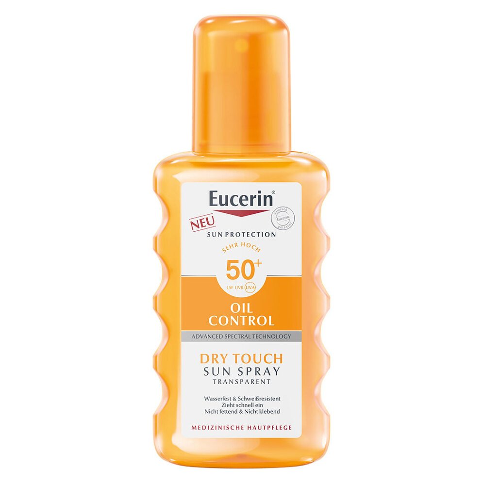 EUCERIN Dry Touch Oil Control Transparentní sprej na opalování SPF 50 200 ml