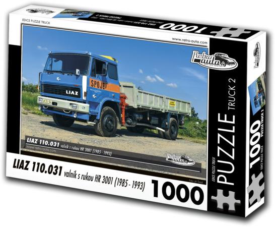 RETRO-AUTA Puzzle TRUCK č.2 Liaz 110.031 valník s rukou HR 3001 (1985-1993) 1000 dílků