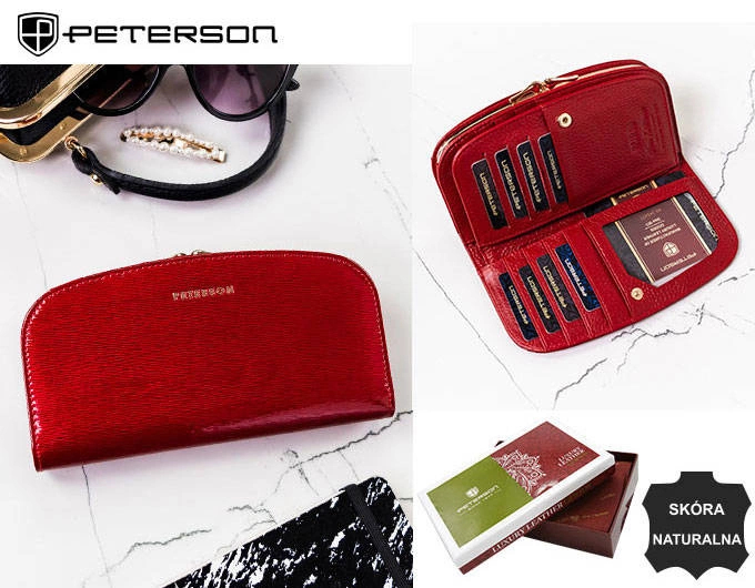 Peterson Dámská kožená peněženka Barbfall červená One size