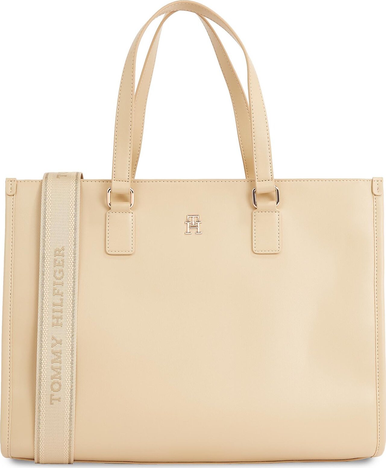 Kabelka Tommy Hilfiger Th Monotype Tote AW0AW15978 Harvest Wheat ACR