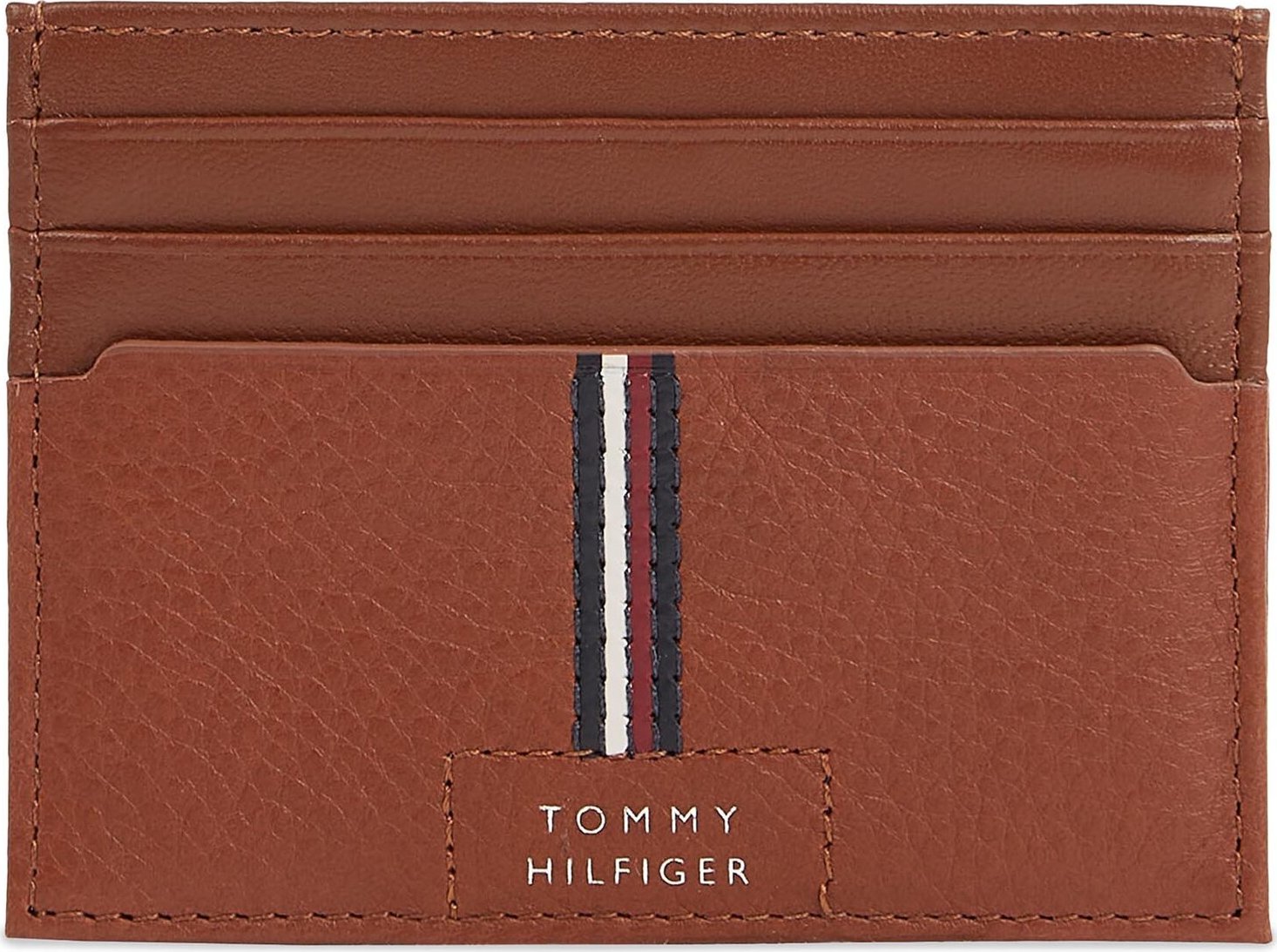 Pouzdro na kreditní karty Tommy Hilfiger Th Premium Leather Cc Holder AM0AM12186 Warm Cognac GTY