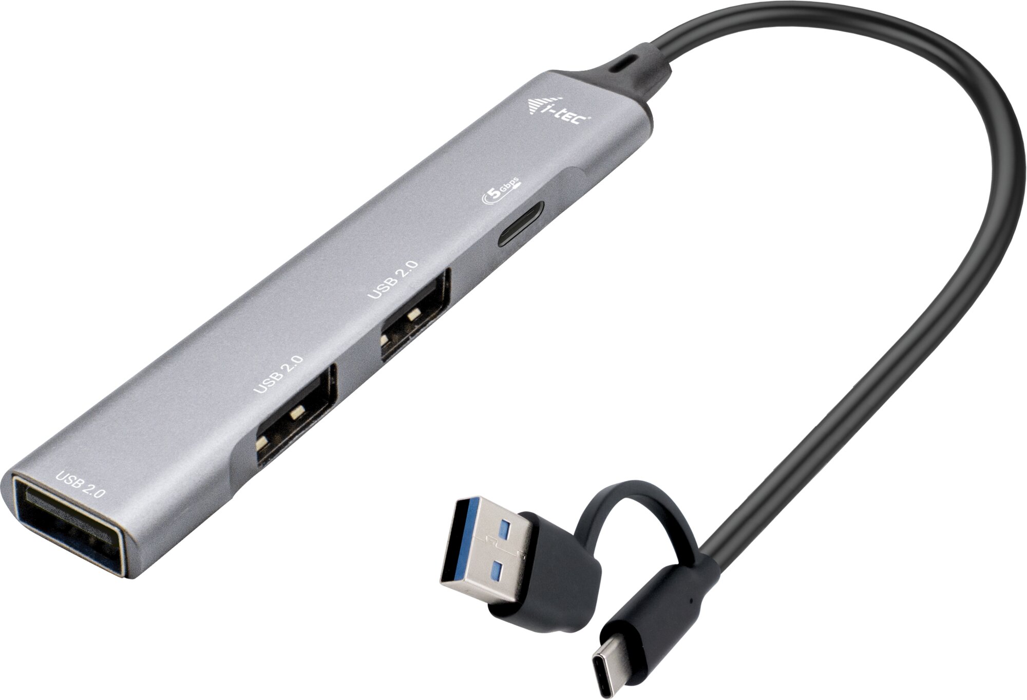 i-tec HUB USB-A/USB-C - USB 3.0 + 3xUSB 2.0 - CAHUBMETALMINI4