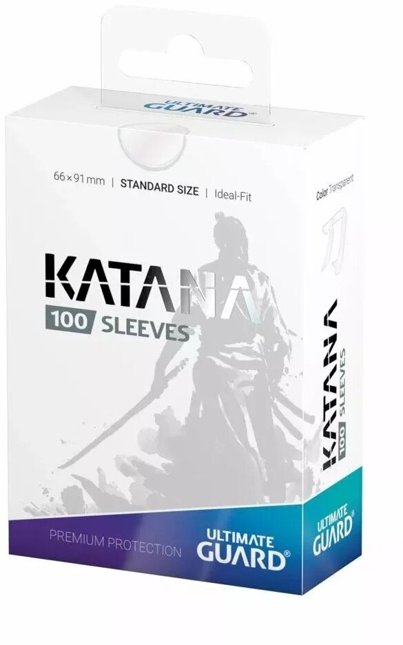 Ochranné obaly na karty Ultimate Guard - Katana Sleeves Standard Size, transparentní, 100 ks (66x91) - 04260250073766