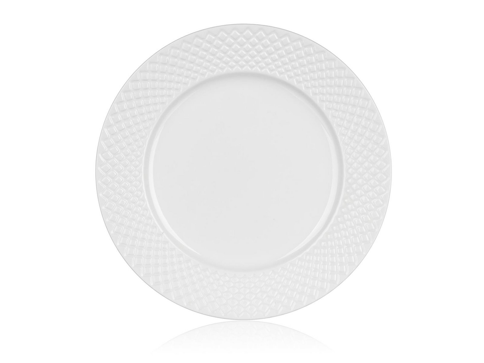 Dezertní talíře Banquet Diamond Line - bílé, 20,2 cm, sada 6 ks