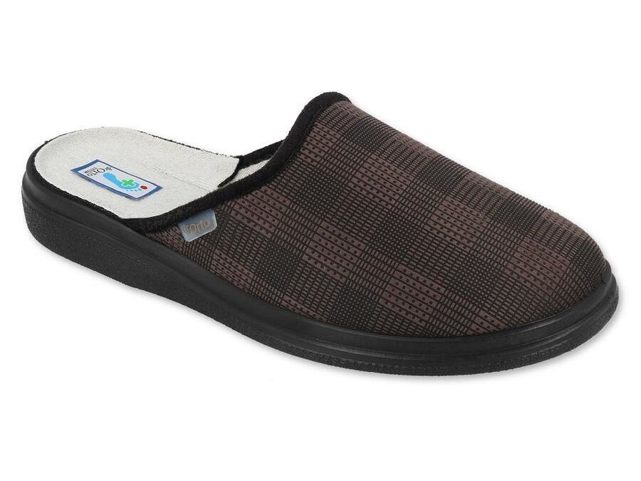 BEFADO 132M017 DrORTO pantofle pánské hnědé káro 42 132M017_42