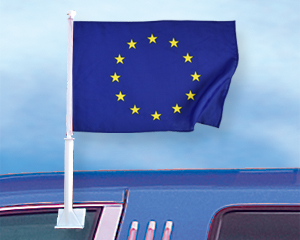 Praporek Evropa EU (unie)  s držákem na auto