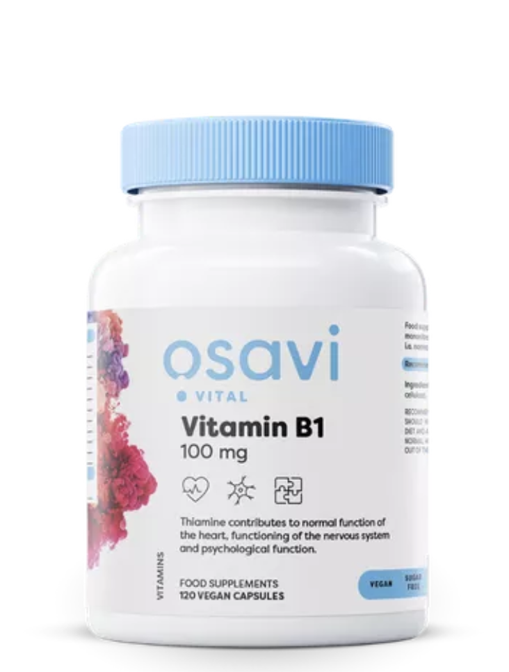 Osavi Vitamin B1, 100 mg, 60 rostlinných kapslí