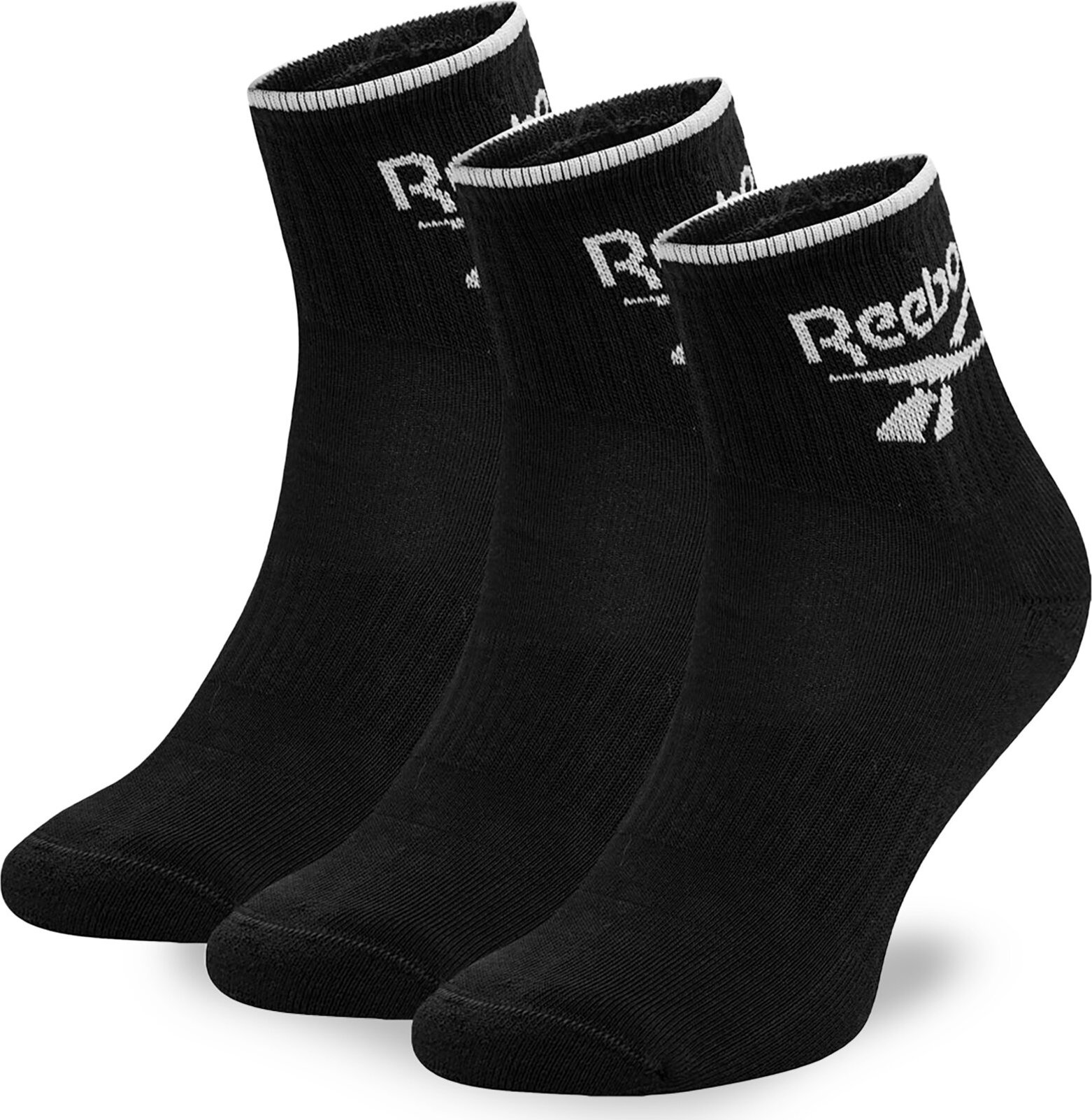 Sada 3 párů vysokých ponožek unisex Reebok R0362-SS24 (3-pack) Černá