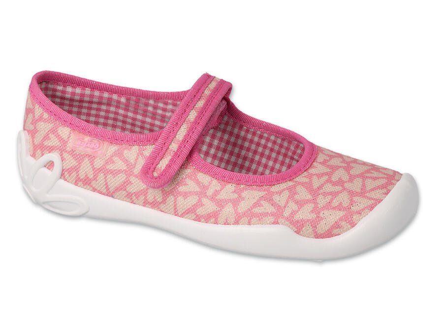 BEFADO 114Y525 dívčí balerínky růžové srdíčka 31 114Y525_31