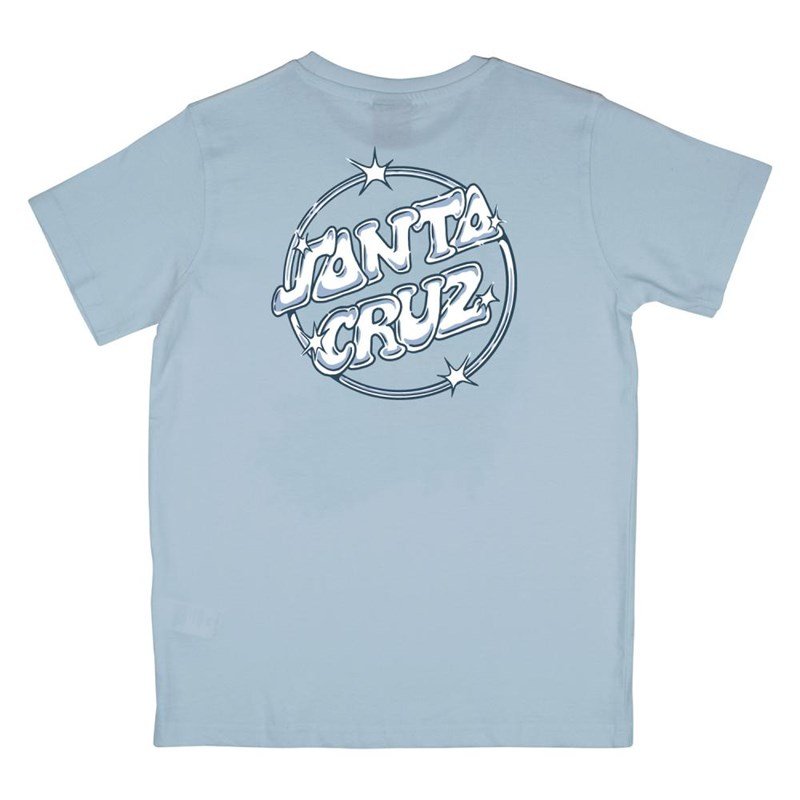 triko SANTA CRUZ - Youth Glint Dot T-Shirt Sky Blue (SKY BLUE) velikost: 8-10