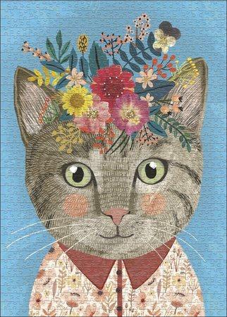 HEYE Puzzle Floral Friends: Krásná kočička 1000 dílků