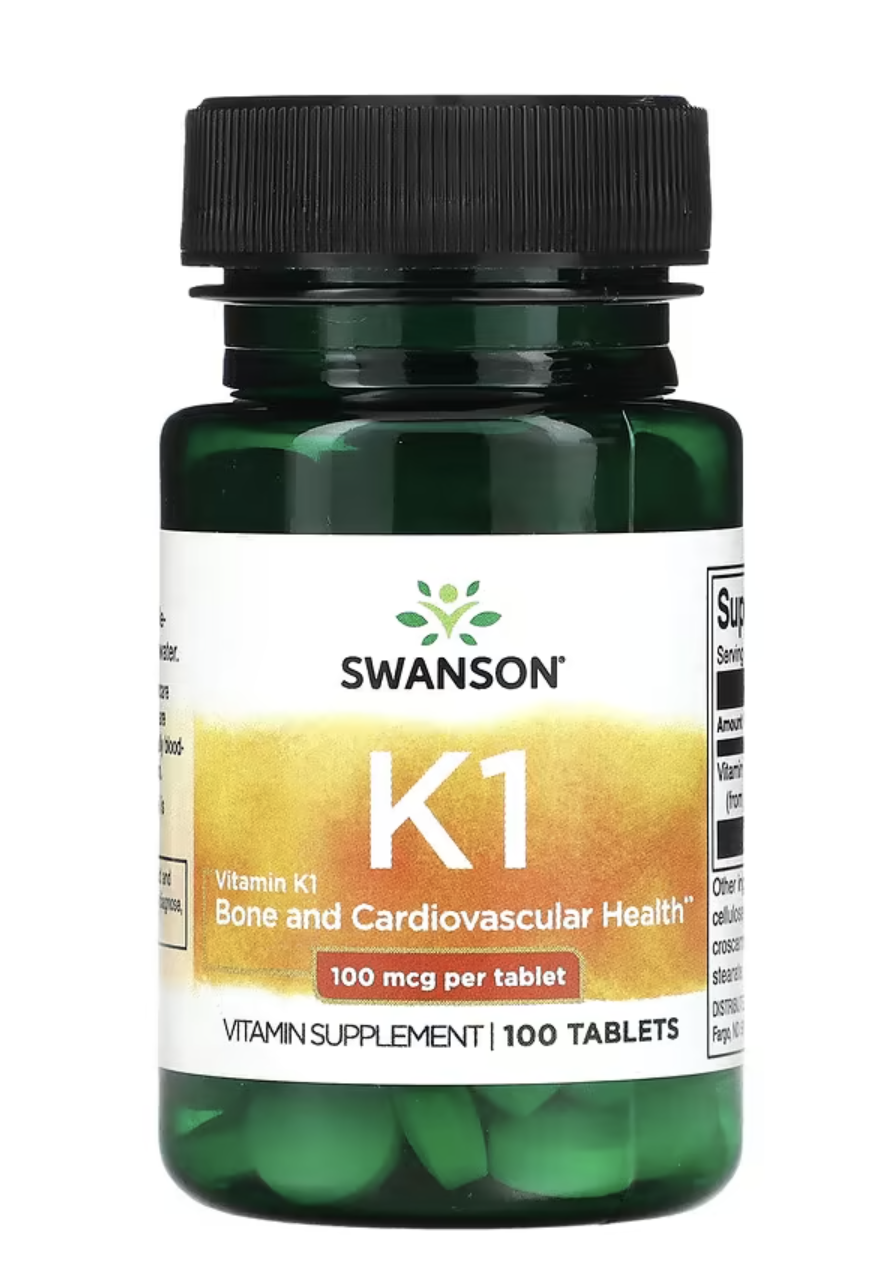 Swanson Vitamin K1, 100 mcg, 100 tablet
