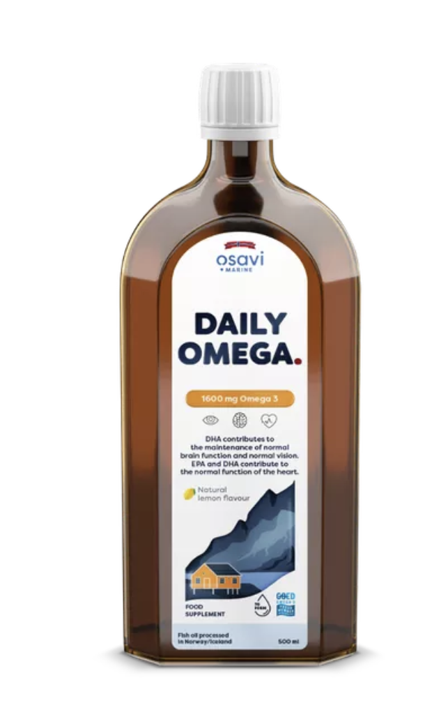Osavi Daily Omega 3, omega 3, 1600 mg, citronová příchuť, 500 ml