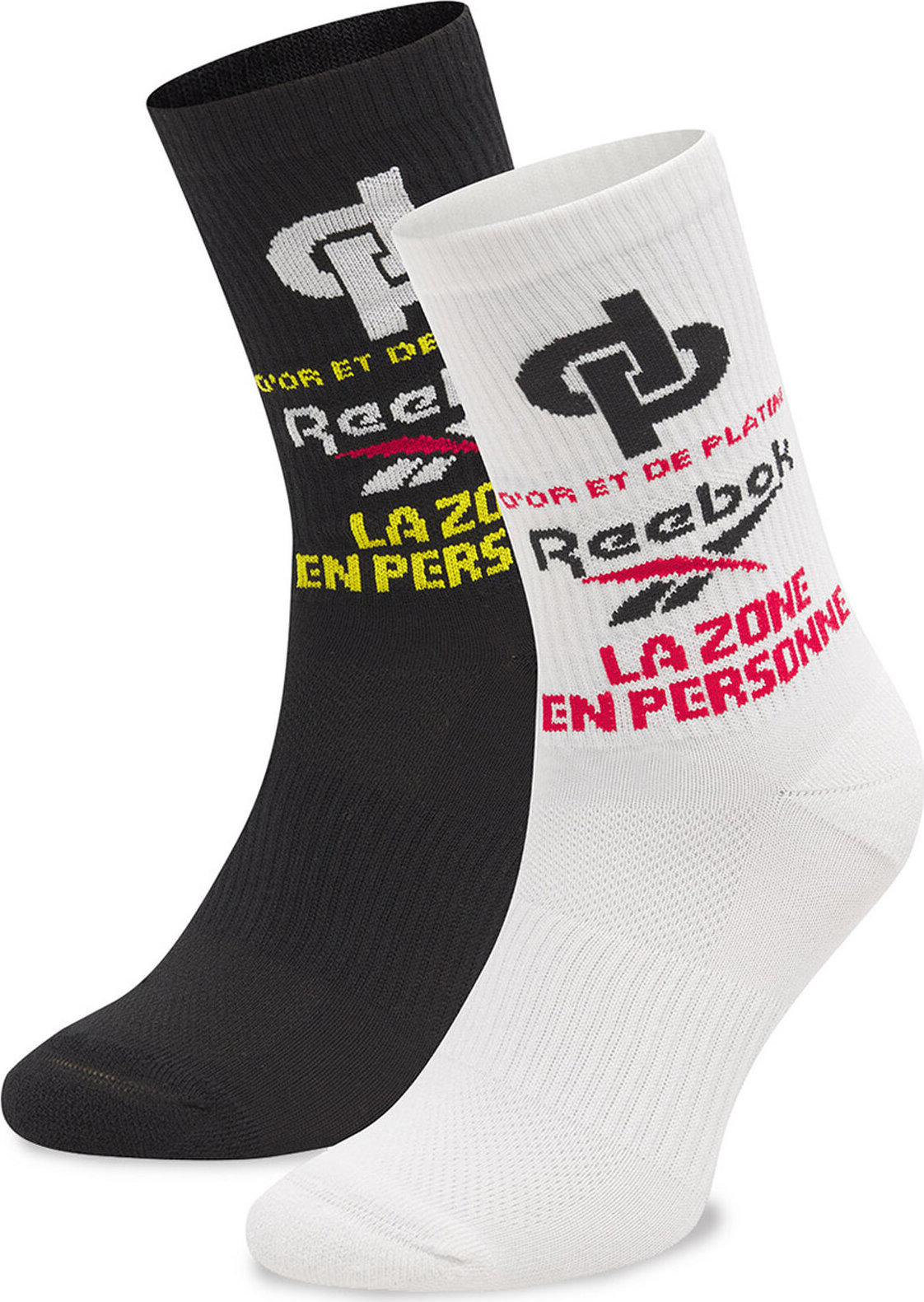 Sada 2 párů vysokých ponožek unisex Reebok Jul Crew Sock HI3894 Mix