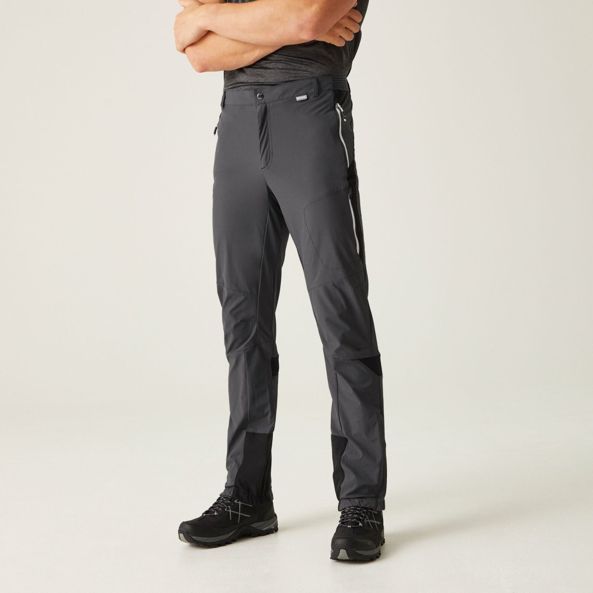 Pánské kalhoty regatta mountain iii šedá/černá s