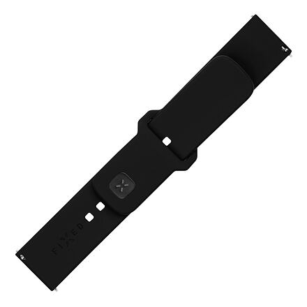 FIXED Silicone Sporty Strap Set with Quick Release 22mm for smartwatch, black FIXSST2-22MM-BK