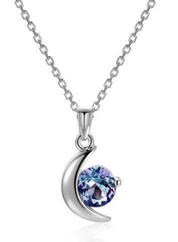 Royal Fashion stříbrný pozlacený náhrdelník Alexandrit DGPS0035-WG