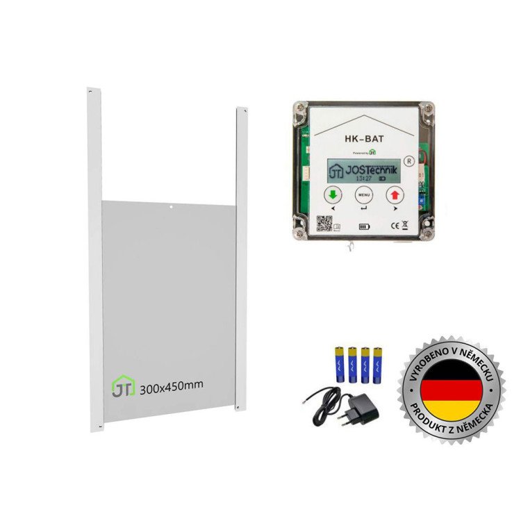 Komplet automatického otevírání a zavírání kurníku JOSTechnik HK-Bat 30x45 D