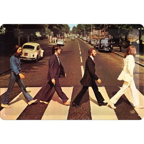 Postershop Plechová cedule Beatles - Abbey Road, (20 x 30 cm)