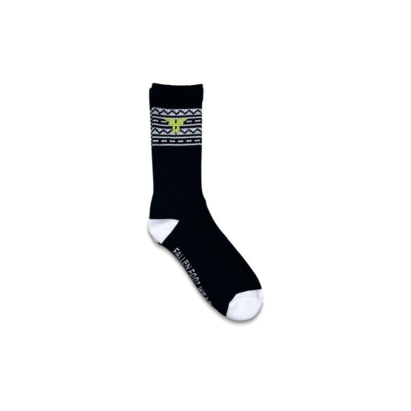 ponožky FALLEN - Navajo Sock Black White ( BLACK-WHITE)