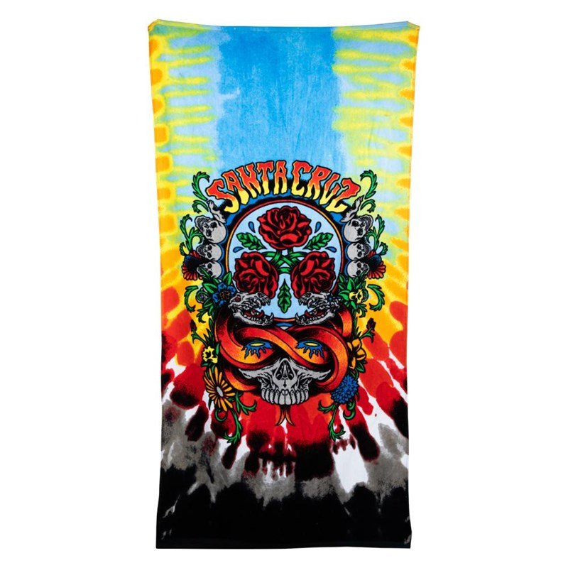 osuška SANTA CRUZ - Dressen Rose Crew Three Towel Accessories Black Rainbow (BLACK RAINBOW)