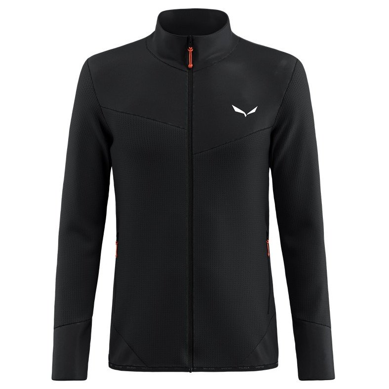 Pánská funkční mikina Salewa Puez Waffle Hyb Pl Jacket M Velikost: L / Barva: černá