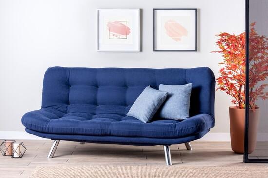 Atelier del Sofa 3-Seat Sofa-Bed Misa Sofabed - Navy Blue