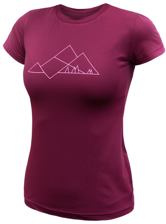 SENSOR COOLMAX TECH GEO MOUNTAINS dámské triko kr.rukáv lilla Velikost: L